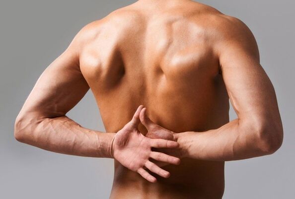 Rückenschmerzen mit Osteochondrose der Wirbelsäule